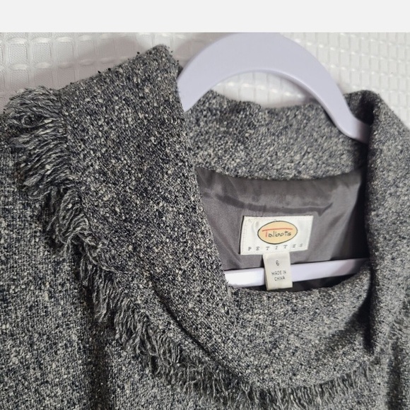 COPY - Talbots Gray Dress with Elegant Lace and Flowy Skirt - Picture 6 of 12